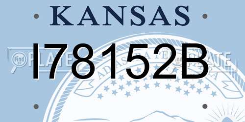 I78152B Kansas License Plate