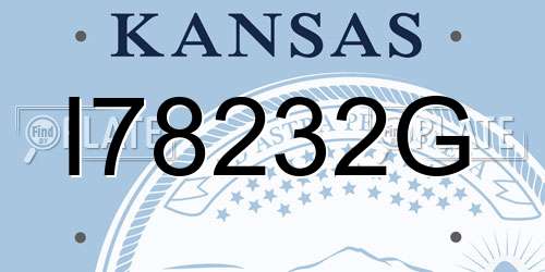 I78232G Kansas License Plate