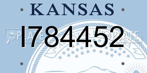 I784452 Kansas License Plate