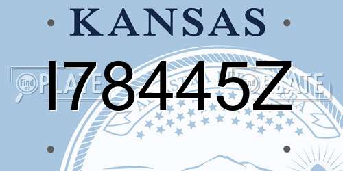 I78445Z Kansas License Plate