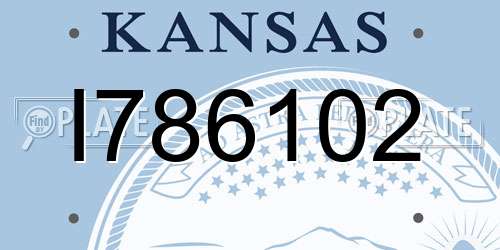 I786102 Kansas License Plate