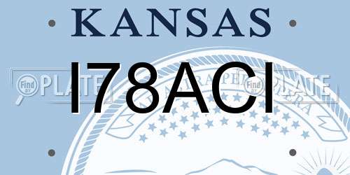 I78ACI Kansas License Plate