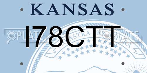 I78CTT Kansas License Plate