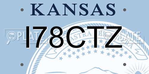 I78CTZ Kansas License Plate