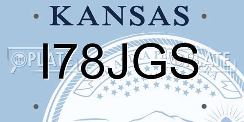 I78JGS Kansas License Plate