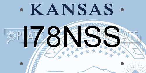 I78NSS Kansas License Plate