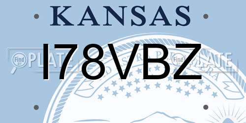 I78VBZ Kansas License Plate