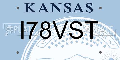 I78VST Kansas License Plate