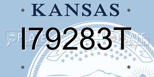 I79283T Kansas License Plate