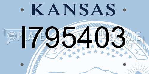 I795403 Kansas License Plate