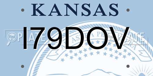 I79DOV Kansas License Plate