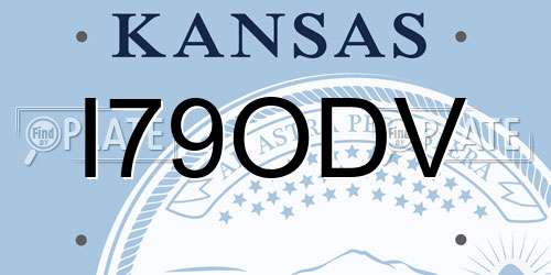 I79ODV Kansas License Plate