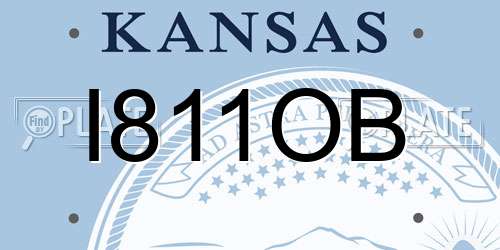 I811OB Kansas License Plate