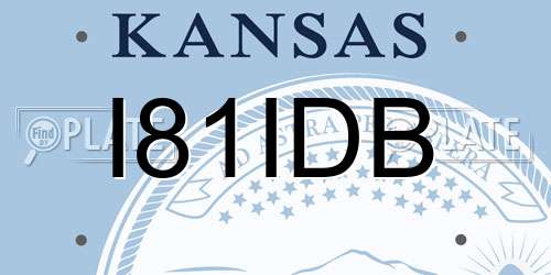 I81IDB Kansas License Plate