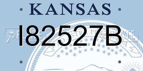 I82527B Kansas License Plate