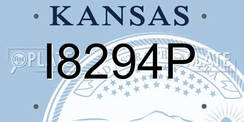 I8294P Kansas License Plate