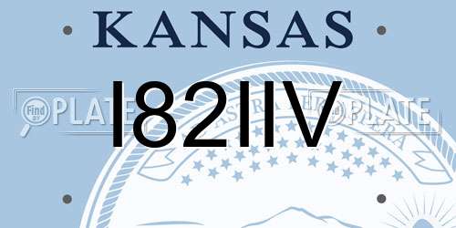 I82IIV Kansas License Plate