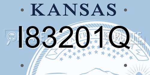 I83201Q Kansas License Plate