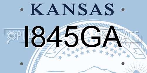 I845GA Kansas License Plate