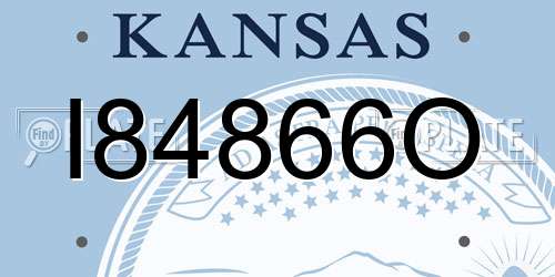 I84866O Kansas License Plate