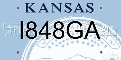 I848GA Kansas License Plate