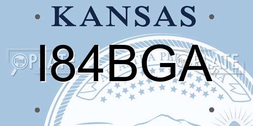 I84BGA Kansas License Plate
