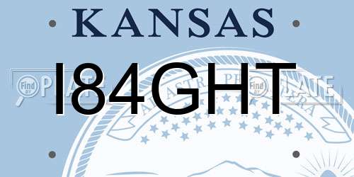 I84GHT Kansas License Plate