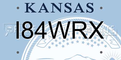 I84WRX Kansas License Plate