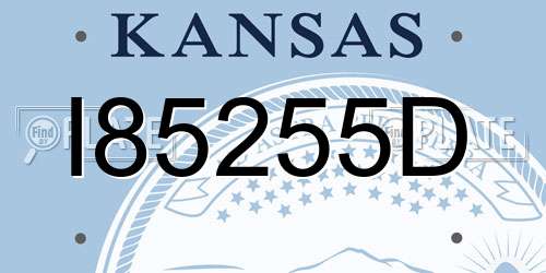 I85255D Kansas License Plate