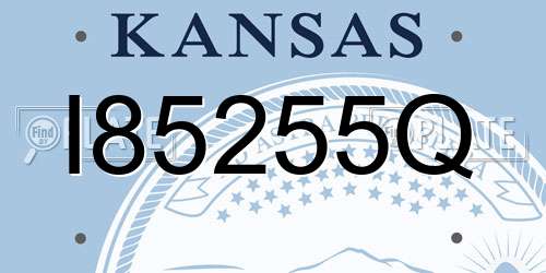 I85255Q Kansas License Plate