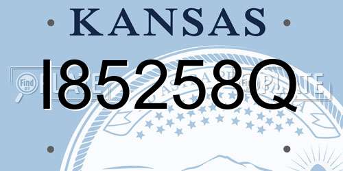I85258Q Kansas License Plate
