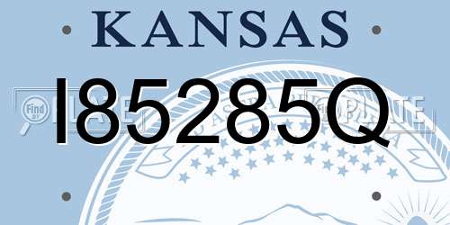 I85285Q Kansas License Plate
