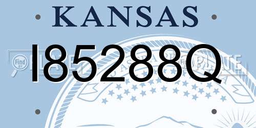 I85288Q Kansas License Plate
