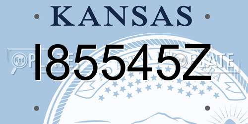 I85545Z Kansas License Plate