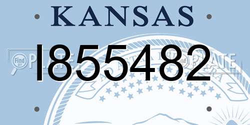 I855482 Kansas License Plate