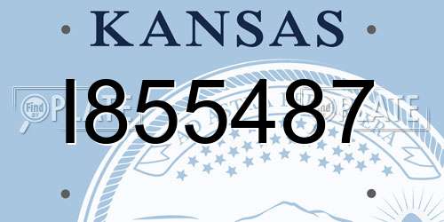 I855487 Kansas License Plate