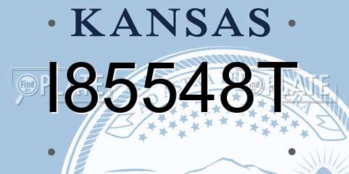 I85548T Kansas License Plate