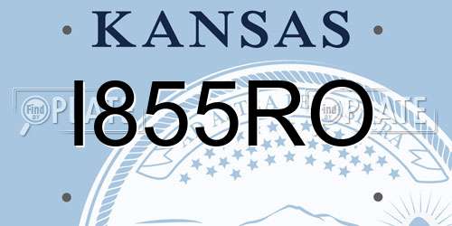 I855RO Kansas License Plate
