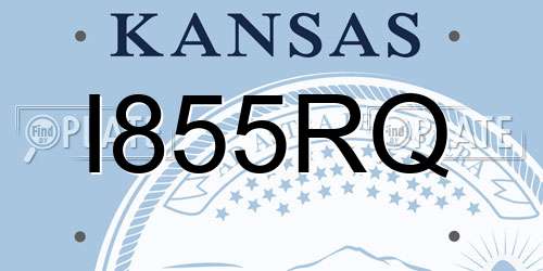 I855RQ Kansas License Plate