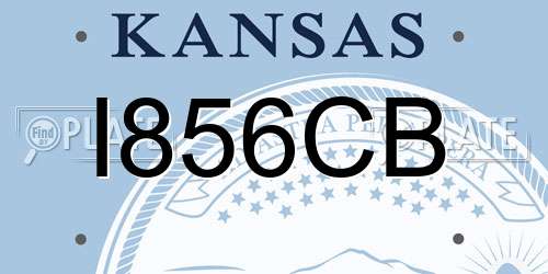 I856CB Kansas License Plate