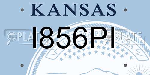 I856PI Kansas License Plate