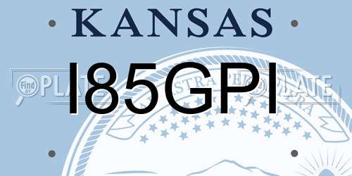 I85GPI Kansas License Plate