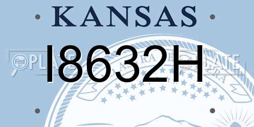 I8632H Kansas License Plate