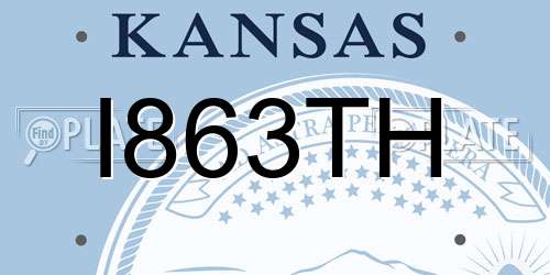 I863TH Kansas License Plate