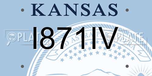 I871IV Kansas License Plate