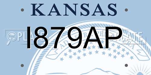I879AP Kansas License Plate