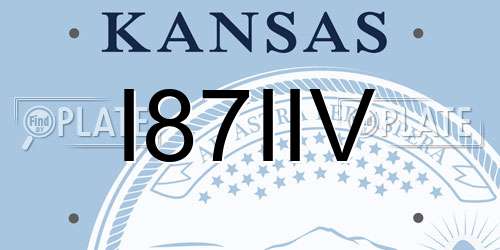 I87IIV Kansas License Plate