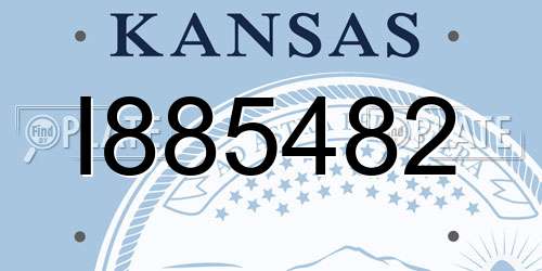 I885482 Kansas License Plate