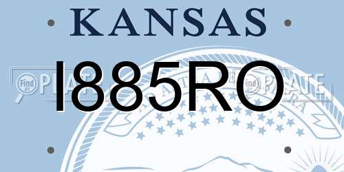 I885RO Kansas License Plate
