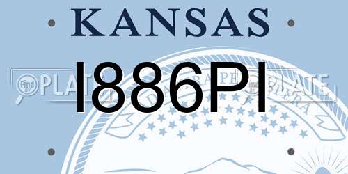 I886PI Kansas License Plate